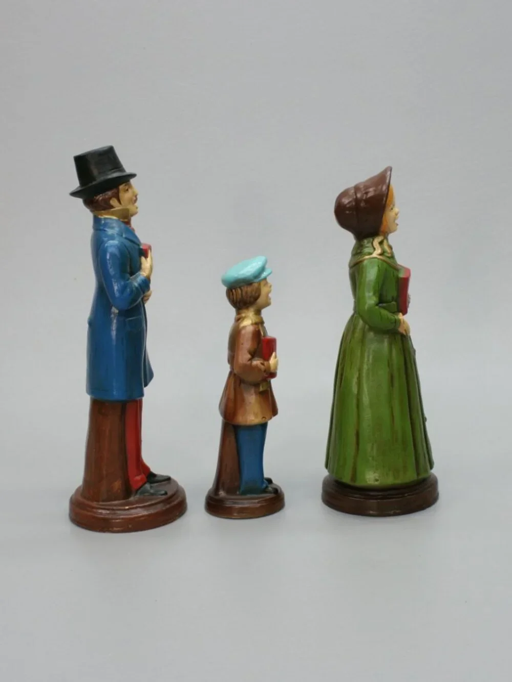 ​Vintage Set 3 Singing Songs Family Carolers Victorian Christmas Figures - Japan